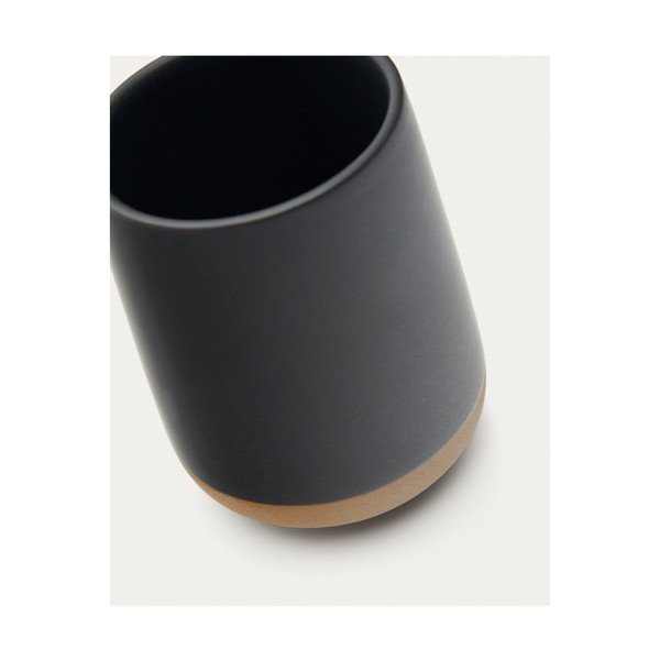 Tamsiai pilkos spalvos iš keramikos dantų šepetėlio indas Silma – Kave Home-image-4