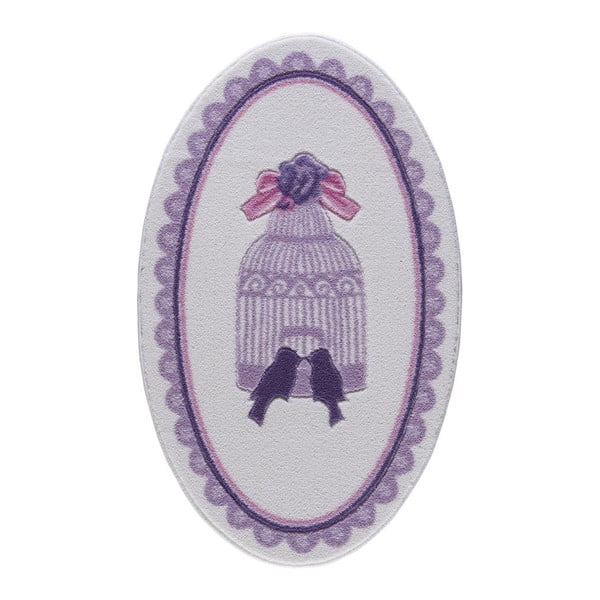 Violetinis vonios kilimėlis Confetti Bathmats Birdcage, ilgis 133 cm