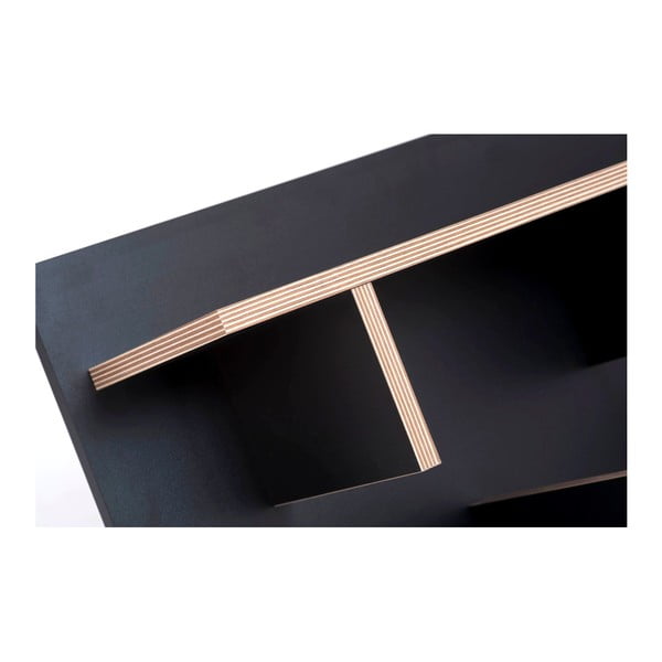 Juodos spalvos sieninių lentynų sistema TemaHome Bern, 230 x 90 cm-image-2