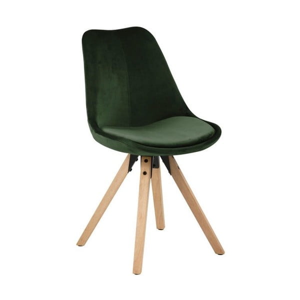 2 chaki žalios spalvos valgomojo kėdžių rinkinys Actona Dima Velvet
