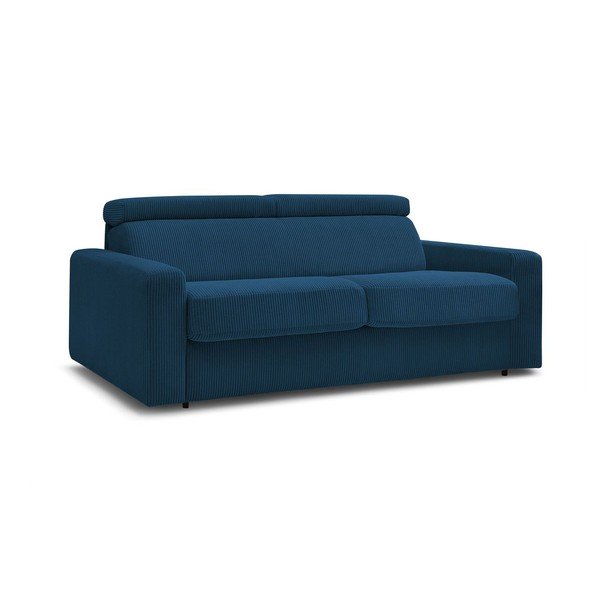 Iš kordinio velveto sulankstoma sofa tamsiai mėlynos spalvos 195 cm Monaco – Bobochic Paris-image-3