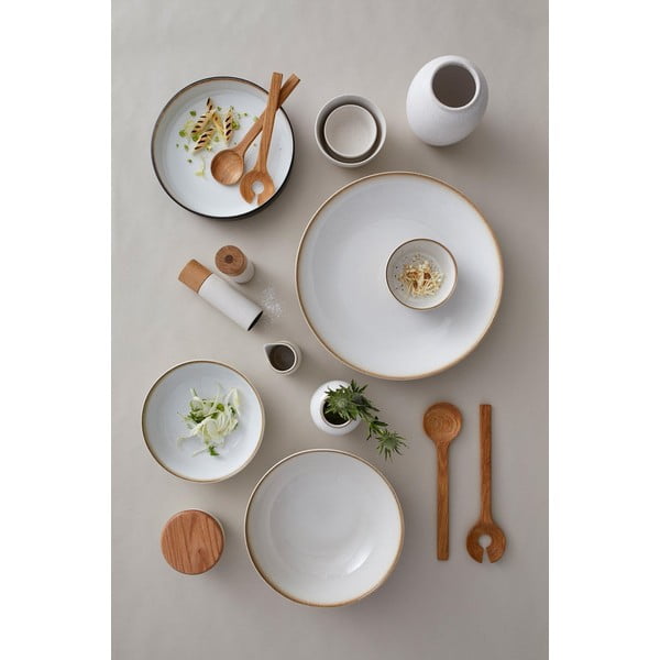 Baltos spalvos iš keramikos pipirų ir druskos malūnėlis 2 vnt. Gastro Cream – Bitz-image-1