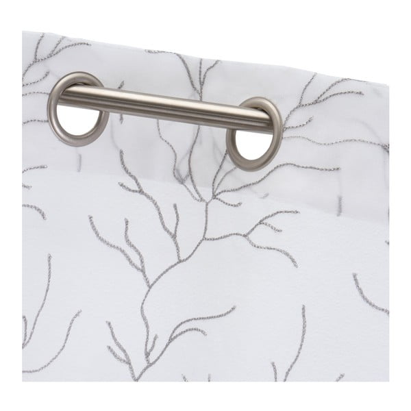 Baltos spalvos/pilkos spalvos permatoma užuolaida 140x260 cm Coral – Casa Selección-image-4