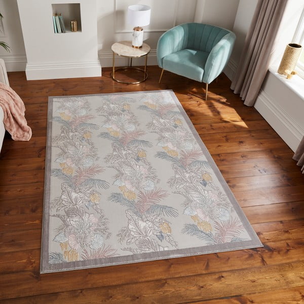 Pilkai smėlinės spalvos kilimas 160x230 cm Tropicana Pearl – Think Rugs-image-3