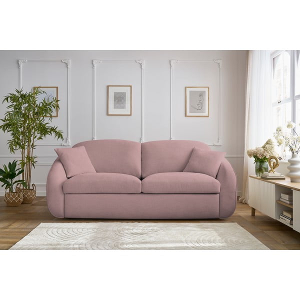 Sulankstoma sofa šviesiai rožinės spalvos 235 cm Cezanne – Bobochic Paris-image-1