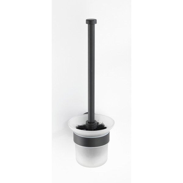 Sieninis iš stiklo tualeto šepetys matinės juodos spalvos Bosio – Wenko-image-1