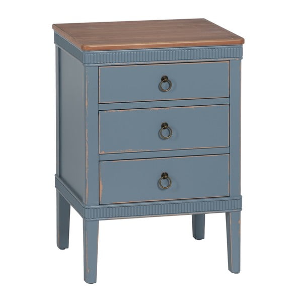 Naktinis staliukas mėlynos spalvos Shabby – Ixia