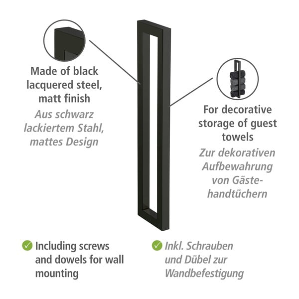 Sieninis plieninis rankšluosčių laikiklis Reitani - Wenko-image-3