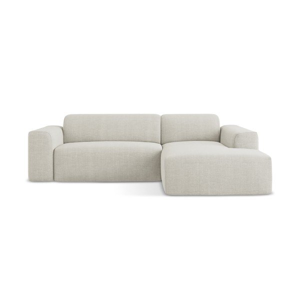 Smėlio spalvos kampinė sofa (su dešiniuoju kampu/su gultu) Keli – Makamii