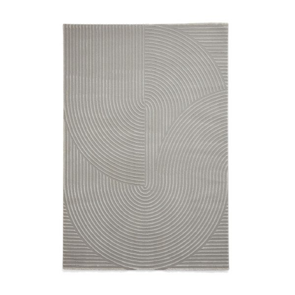 Skalbiamas iš perdirbto pluošto kilimas šviesiai pilkos spalvos 120x170 cm Flores – Think Rugs