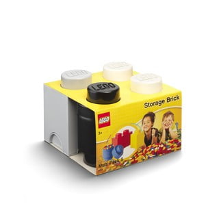 3 plastikinių dėžių rinkinys LEGO®, 25 x 25,2 x 18,1 cm