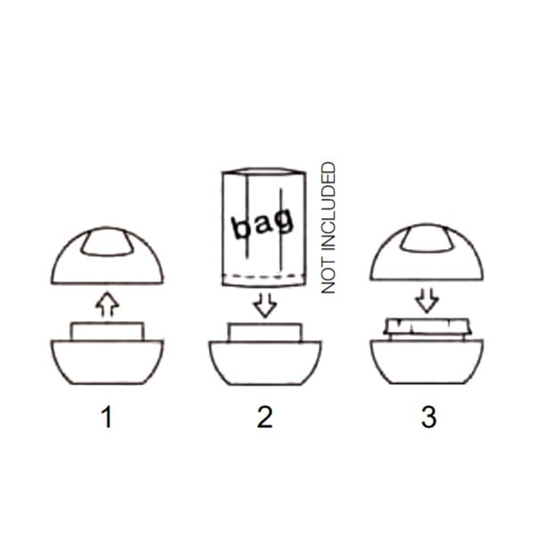 Baltos spalvos iš plastiko šiukšliadėžė 1 l   Bowl – Spirella-image-3