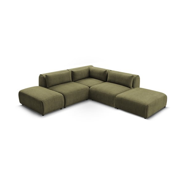 Žalia kampinė sofa (kintama) Jeanne - Bobochic Paris