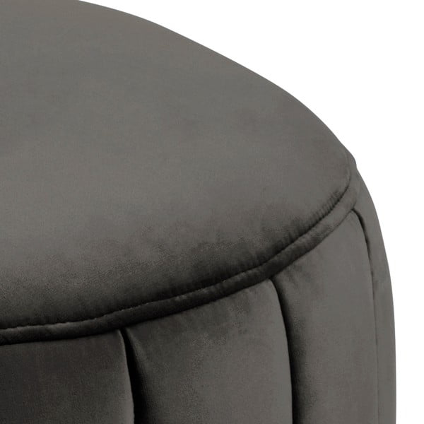 Rudai pilkos spalvos aksomo pufas Actona Doria, ⌀ 60 cm-image-2
