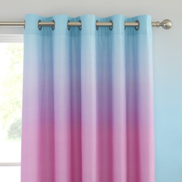 Rožinės spalvos/violetinės spalvos vaikiškos užuolaidos 2 vnt. 168x183 cm Ombre Rainbow Clouds – Catherine Lansfield