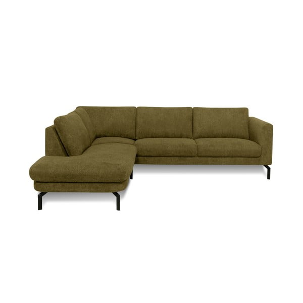 Kampinė sofa garstyčių spalvos (su kairiuoju kampu) Gomero – Scandic