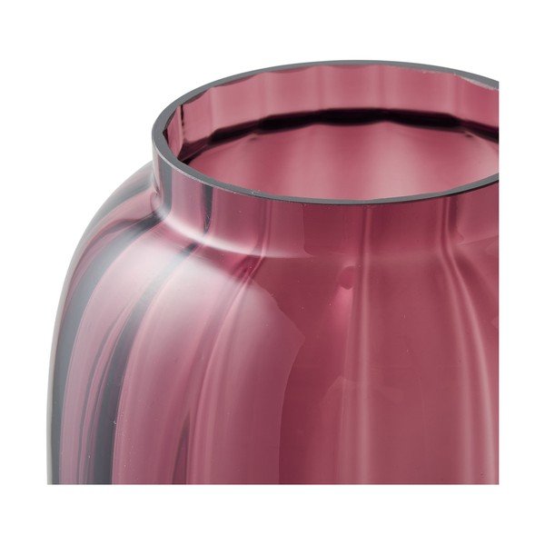 Raudonos spalvos iš stiklo  rankų darbo vaza (aukštis 21 cm) – House Nordic-image-3