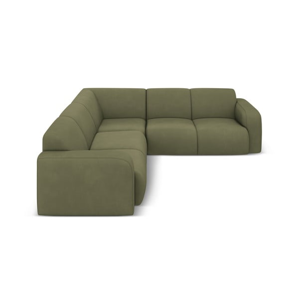 Kampinė sofa šviesiai žalios spalvos (kintama/„L“ formos) Molino – Micadoni Home-image-2