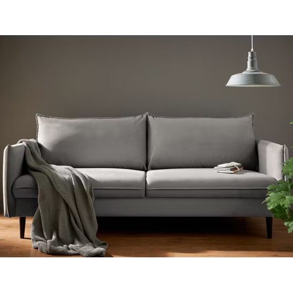 Pilkos spalvos iš velveto sofa 203 cm Juli – Ropez-image-1