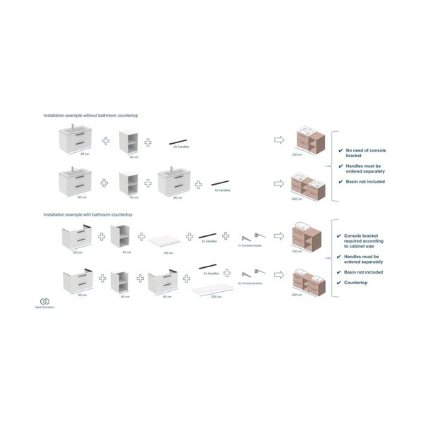Vonios kambario stalviršis natūralios spalvos iš ąžuolo 60x51 cm i.Life B – Ideal Standard-image-3