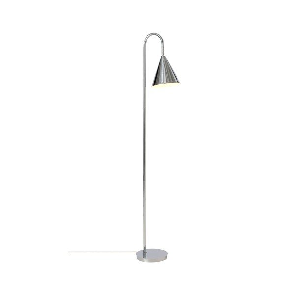Blizgios sidabrinės spalvos iš metalo pastatomas šviestuvas su sulankstoma konstrukcija (aukštis 145 cm) Liam – Ellos Home-image-3