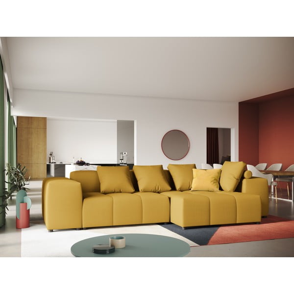 Geltona kampinė sofa (kintama) Rome - Cosmopolitan Design-image-1