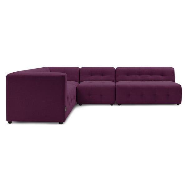 Tamsiai violetinė kampinė sofa (kairysis kampas) Kleber - Bobochic Paris-image-4