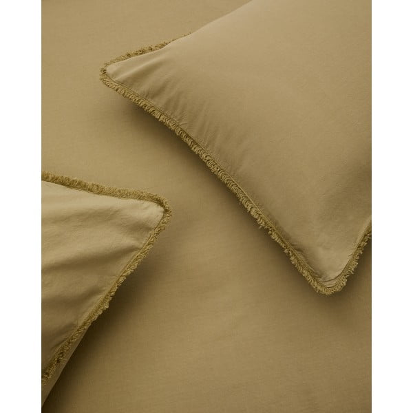 Geltonos spalvos/žalios spalvos iš medvilninio perkelio dvigulė/itin ilga patalynė 240x220 cm Sifinia – Kave Home-image-2