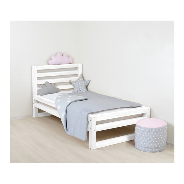 Balta medinė viengulė lova "Benlemi DeLuxe", 160 x 80 cm