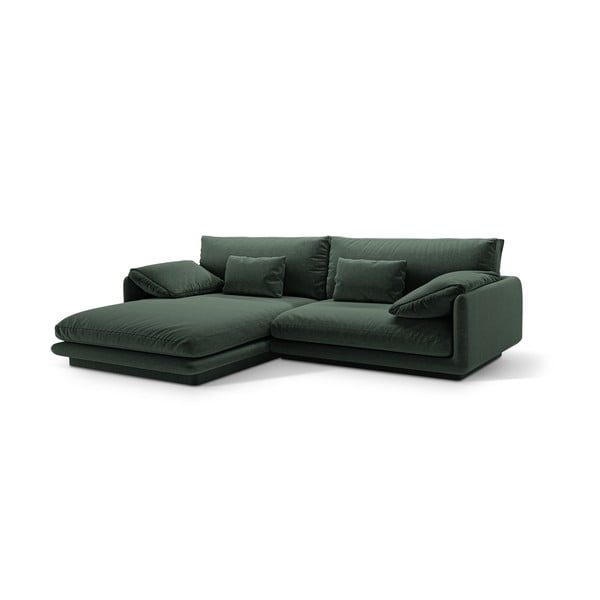 Kampinė sofa tamsiai žalios spalvos (su kairiuoju kampu) Torino – Micadoni Home-image-1