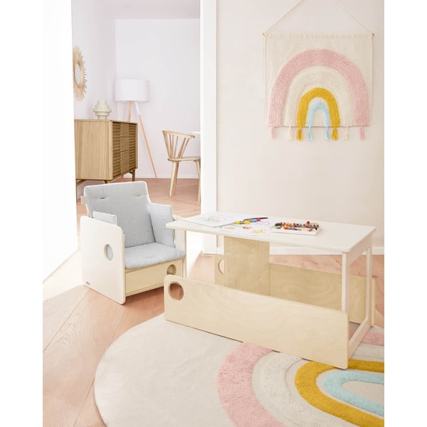 Mėlynos spalvos vaikiškos maitinimo kėdutės pagalvėlė Nuun – Kave Home-image-3