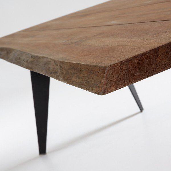 Valgomojo stalas su ąžuolo dekoro stalviršiu 100x180 cm Koda – Kave Home-image-2