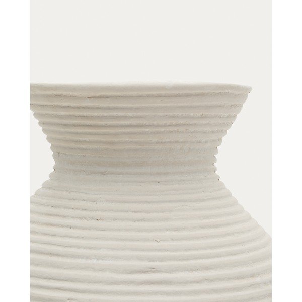 Kreminės spalvos iš papjė mašė aukšta vaza (aukštis 51 cm) Pria – Kave Home-image-4