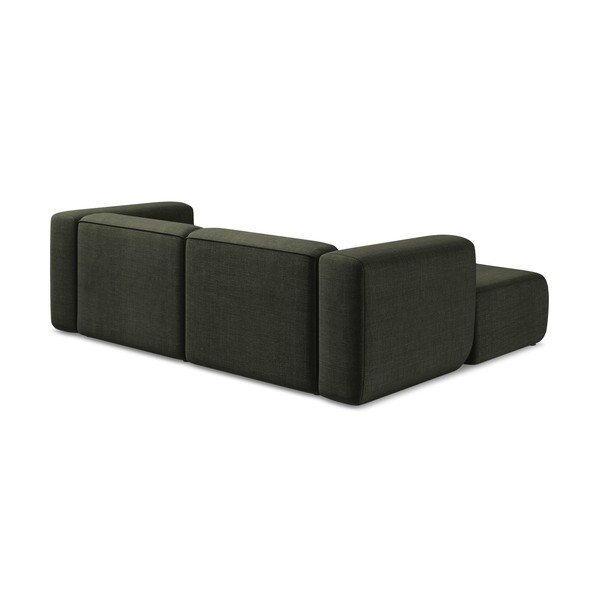 Žalios spalvos kampinė sofa (su kairiuoju kampu/su gultu) Ekahi – Makamii-image-4