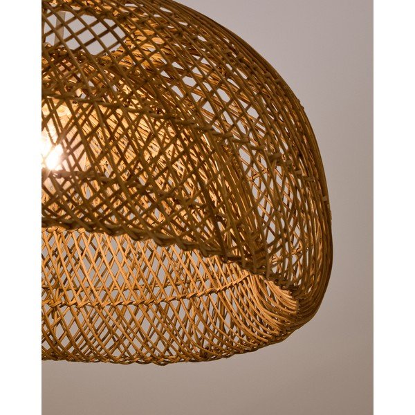 Natūralios spalvos iš rotango šviestuvo gaubtas ø 60 cm Isora – Kave Home-image-3