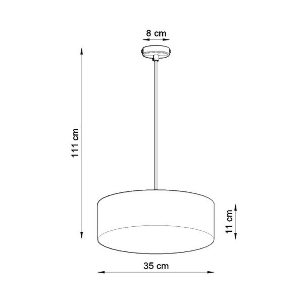Kabantis šviestuvas pilkos spalvos ø 35 cm Atis – Sollux-image-4