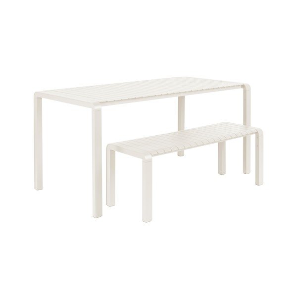 Metalinis sodo suoliukas baltos spalvos Vondel – Zuiver-image-3