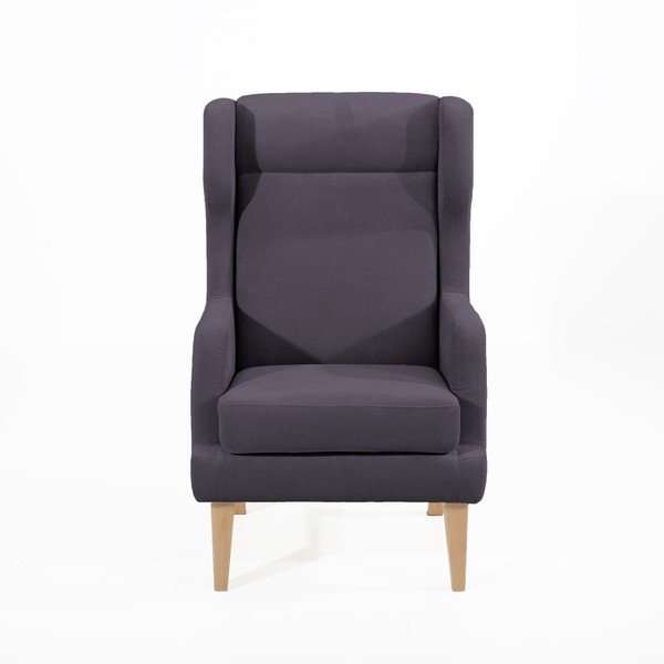 Pilkos spalvos "Grey Max Winzer Bennet Suede" fotelis-image-3