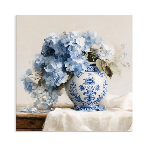 Spausdintas paveikslas tapyba ant drobės 60x60 cm Porcelain Vase – Styler