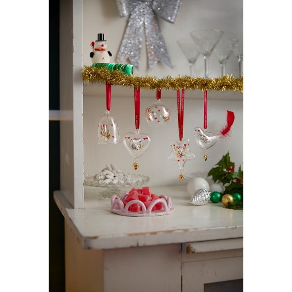 Iš stiklo pūstas eglutės papuošimas ø 5,5 cm Ann-Sofi Romme Annual Christmas Bell 2025 – Holmegaard-image-2