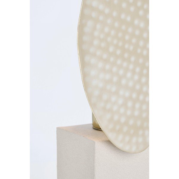 Smėlio spalvos iš metalo stalinis šviestuvas (aukštis 46 cm) su metaliniu gaubtu Neev – Bizzotto-image-2