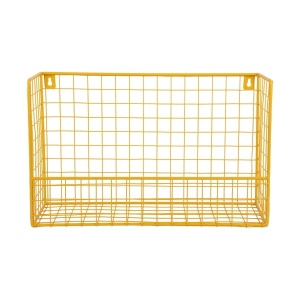 Geltonos spalvos iš plieno sieninė lentyna 40 cm Reja – PT LIVING