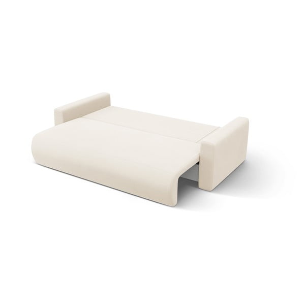 Smėlio spalvos iš velveto sulankstoma/su sandėliavimo vieta kampinė sofa Belfast – Cosmopolitan Design-image-4