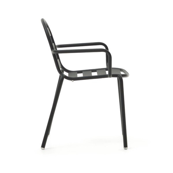 Metalinė sodo kėdė tamsiai pilkos spalvos Joncols – Kave Home-image-2