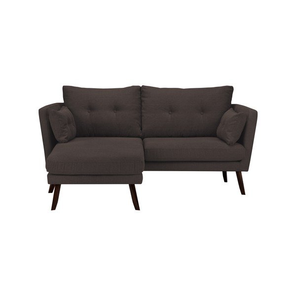 Rudos spalvos trivietė sofa "Mazzini Sofas Elena", su šezlongu kairiajame kampe-image-3