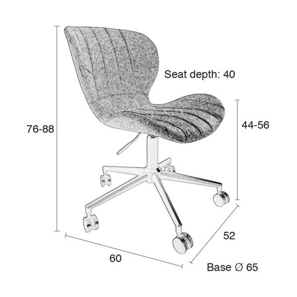 Mėlyna biuro kėdė Zuiver OMG-image-4