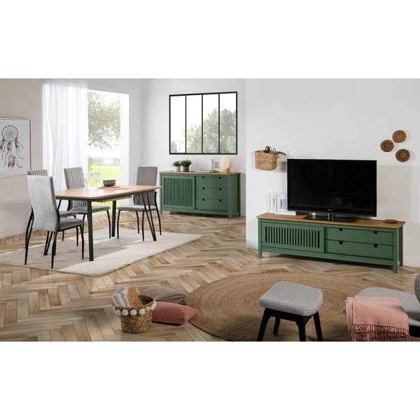 Žalia medinė komoda Marckeric Bruna-image-1