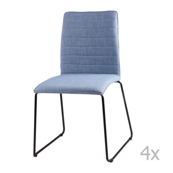 4 šviesiai mėlynų valgomojo kėdžių rinkinys "sømcasa Vera
