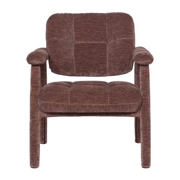 Pilkai rožinės spalvos krėslas iš šenilinio audinio Loom – WOOOD-image-3