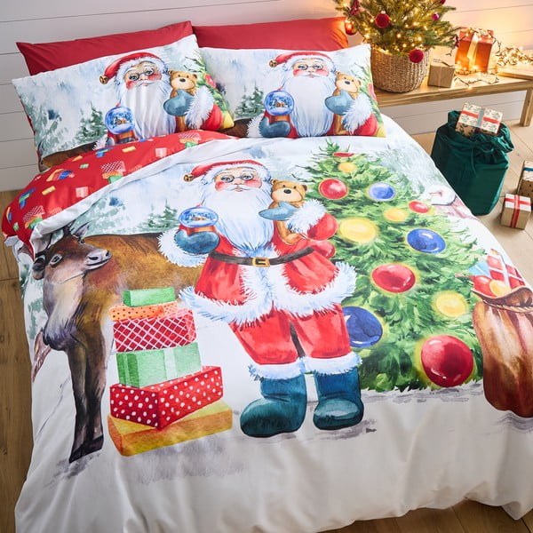 Dvigulė patalynė 200x200 cm Retro Santa – Catherine Lansfield-image-1